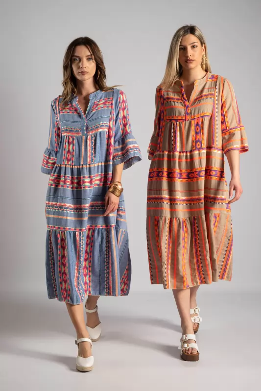 Φόρεμα Boho Κέντημα