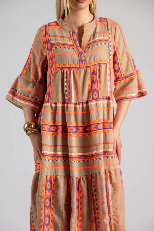 Φόρεμα Boho Κέντημα