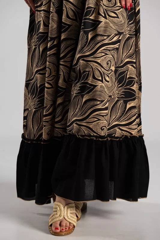 Φόρεμα Boho Παγιέτα Midnight Bloom