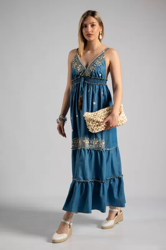 Φόρεμα Boho Βαμβακερό