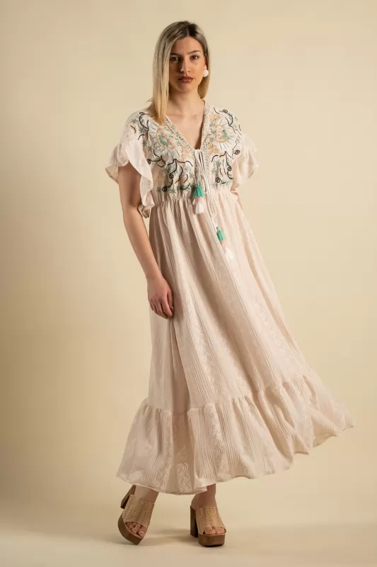Φόρεμα Broderie Midi