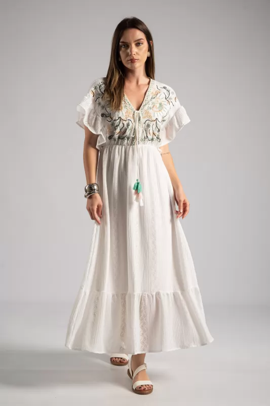 Φόρεμα Broderie Midi