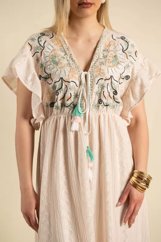 Φόρεμα Broderie Midi