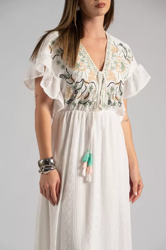 Φόρεμα Broderie Midi