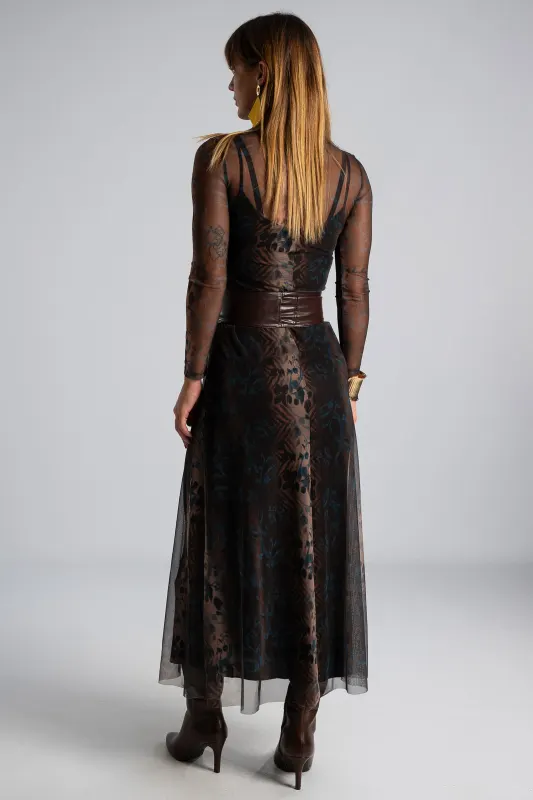 Dress C-throu Maxi Floral 