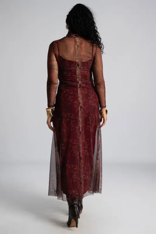 Dress C-throu Maxi Floral 