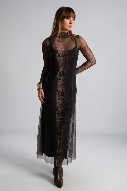 Dress C-throu Maxi Floral 