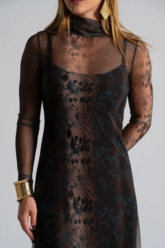 Dress C-throu Maxi Floral 