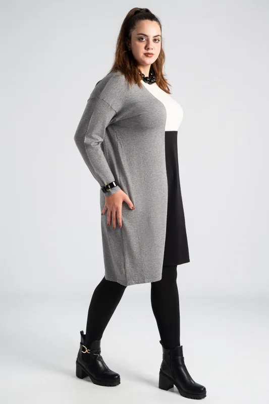 Color Blocking Midi Dress 