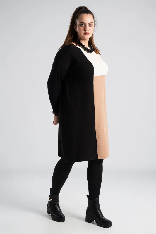 Color Blocking Midi Dress 