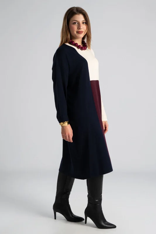 Color Blocking Midi Dress 