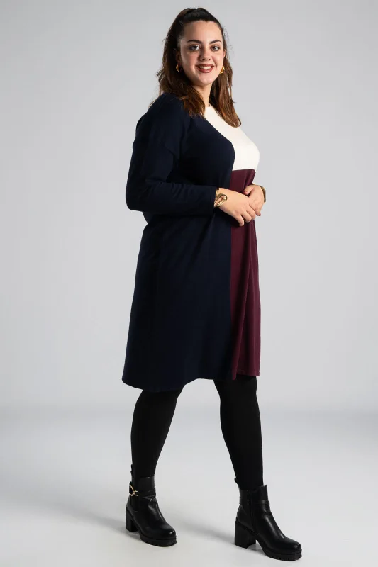 Color Blocking Midi Dress 