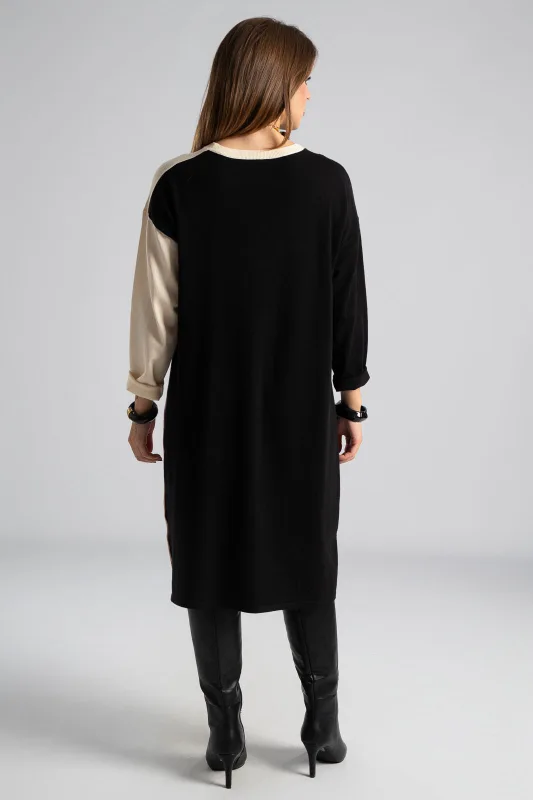 Color Blocking Midi Dress 