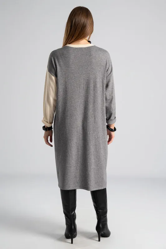 Color Blocking Midi Dress 