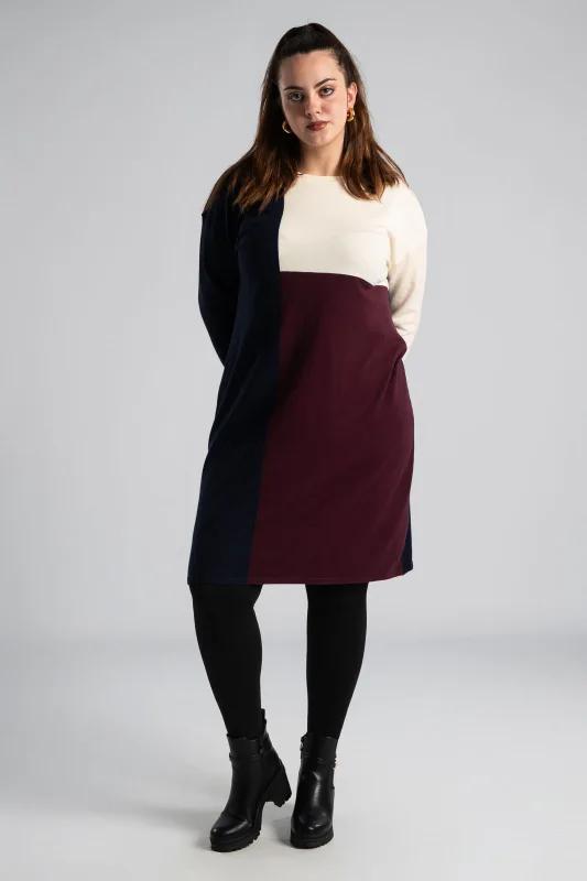 Φόρεμα Color Blocking Midi