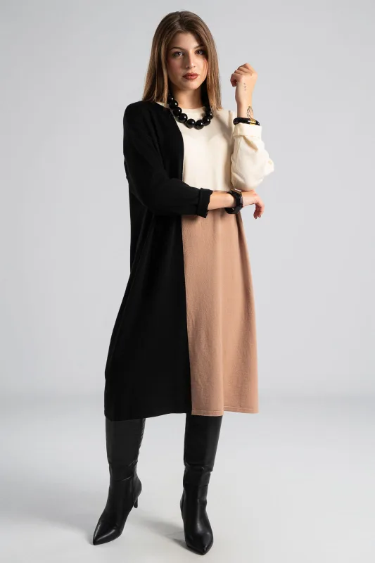 Color Blocking Midi Dress 