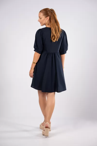Dress Cotton Navy Blue