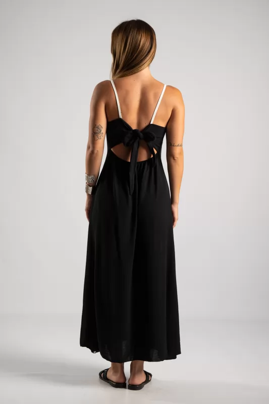 Φόρεμα Crep Maxi Ρίγες
