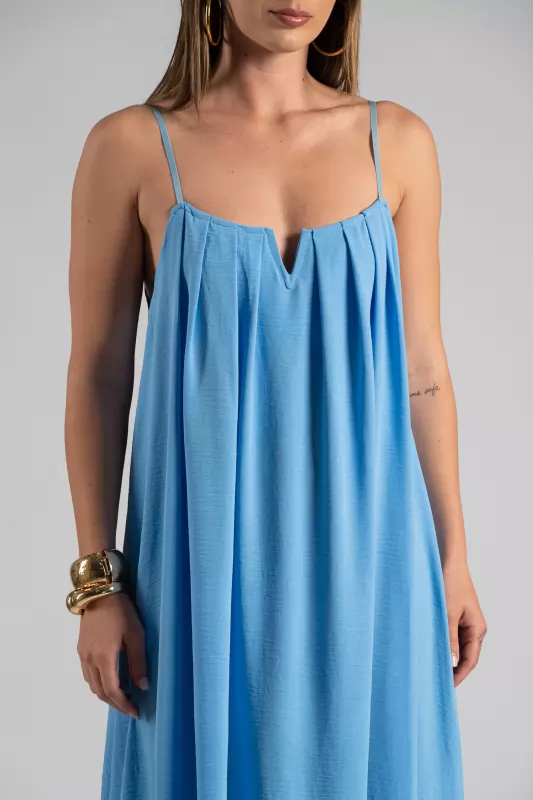 Dress Crep Strap Maxi