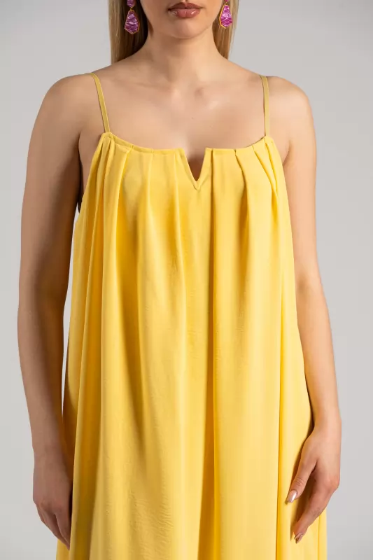 Dress Crep Strap Maxi