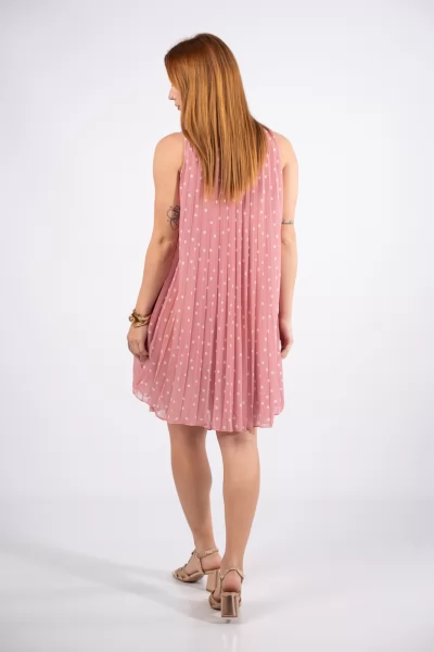 Dress Dafni Polka Dot  Dusty Pink