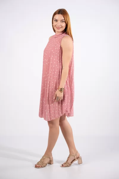 Dress Dafni Polka Dot  Dusty Pink