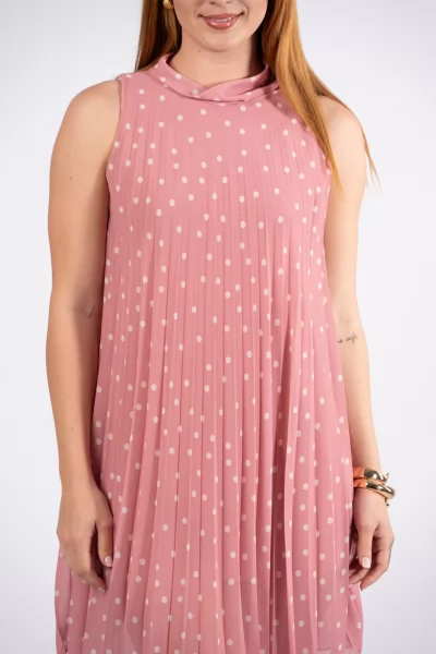 Dress Dafni Polka Dot  Dusty Pink