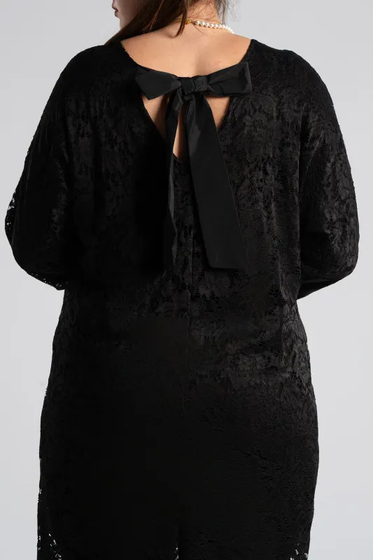 Φόρεμα Δαντέλα Φιόγκος Πλάτη