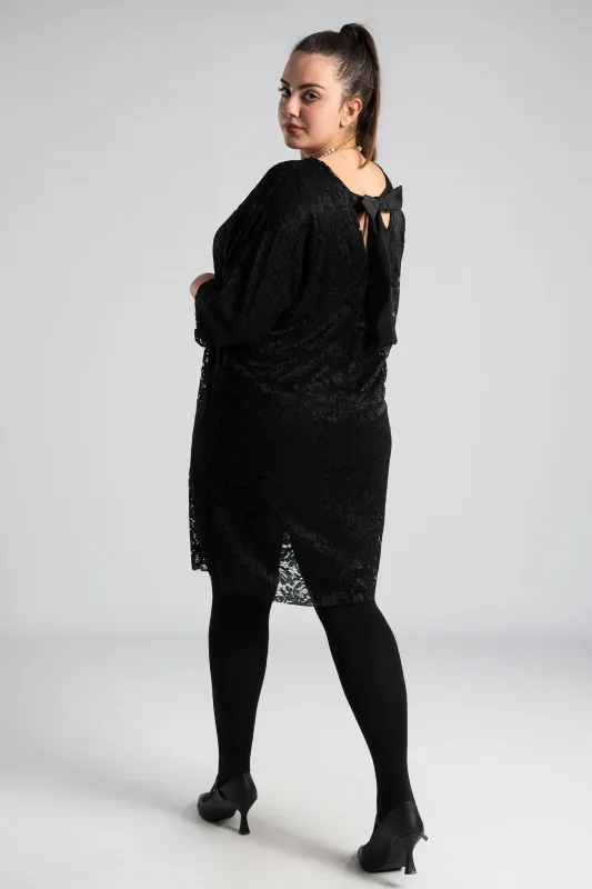 Φόρεμα Δαντέλα Φιόγκος Πλάτη