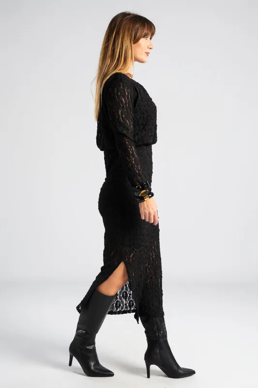 Φόρεμα Δαντέλα Λάστιχο Μέση