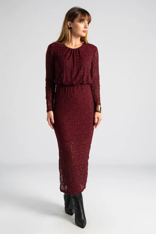 Φόρεμα Δαντέλα Λάστιχο Μέση