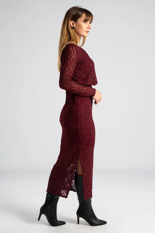 Φόρεμα Δαντέλα Λάστιχο Μέση