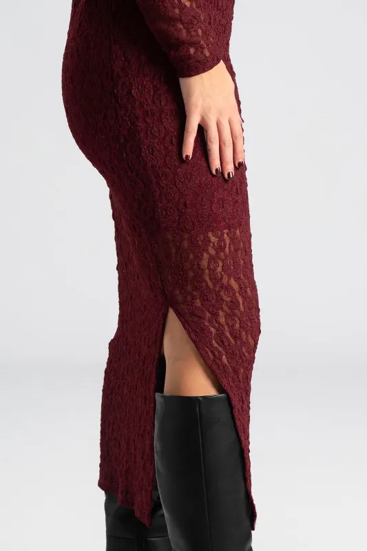 Φόρεμα Δαντέλα Λάστιχο Μέση