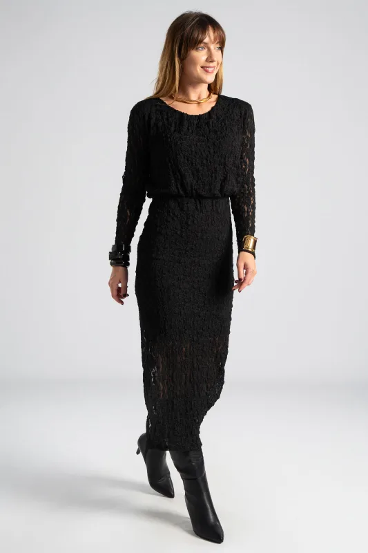 Φόρεμα Δαντέλα Λάστιχο Μέση