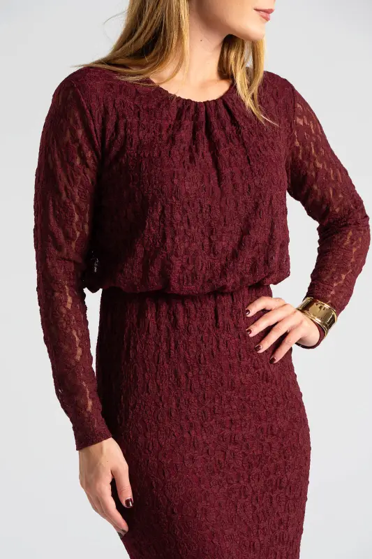 Φόρεμα Δαντέλα Λάστιχο Μέση