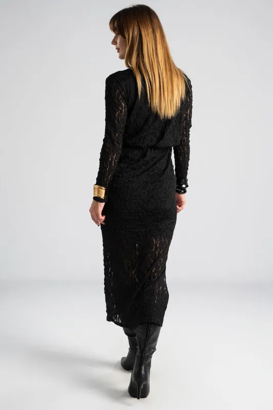 Φόρεμα Δαντέλα Λάστιχο Μέση