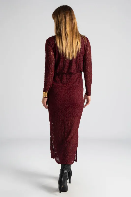 Φόρεμα Δαντέλα Λάστιχο Μέση