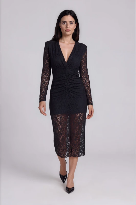 Dress Lace With Ruffles