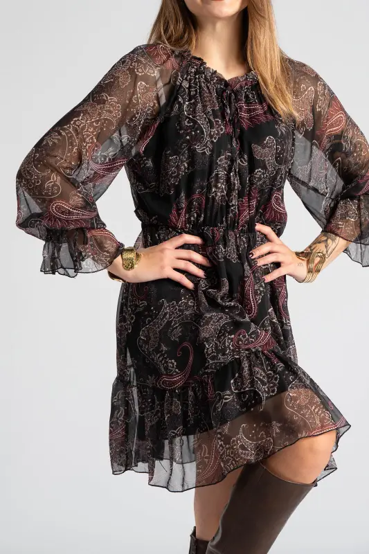 Dress Transparency Paisley