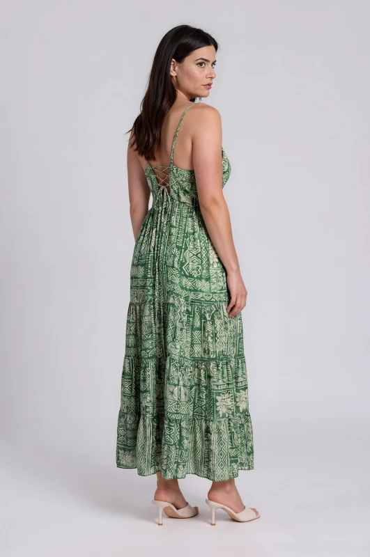 Dress Embroidered with Gold Details