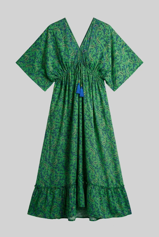 Dress Embroidered with Gold Details