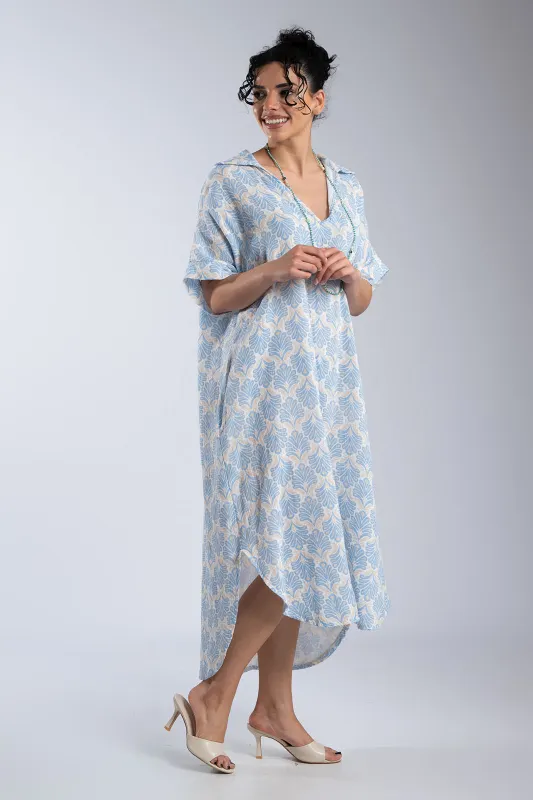 Φόρεμα Εμπριμέ Βαμβακερό Τσέπες