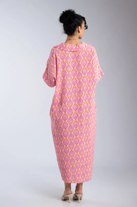Embroidered Cotton Dress Pockets 