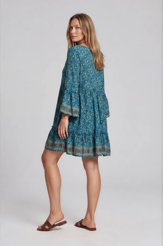 Dress Embroidered Gold Details 