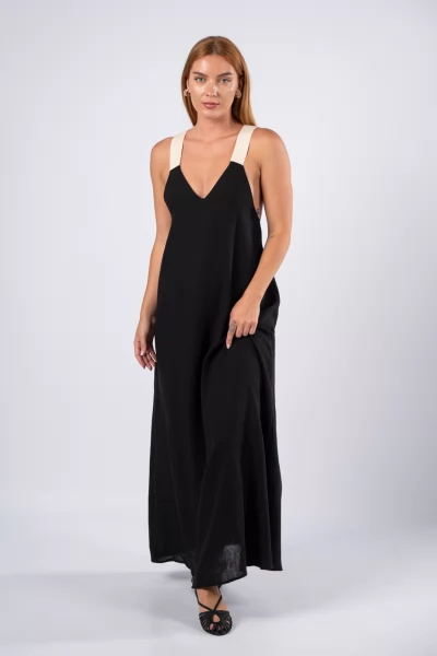 Dress Bow Back Black