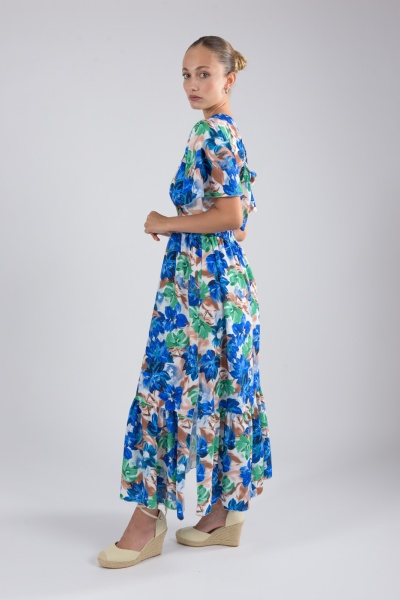 Φόρεμα Floral Dareia Μπλε-Λευκό