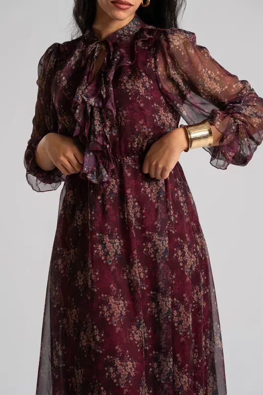 Dress Floral Transparency Garden