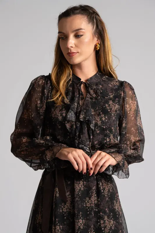 Dress Floral Transparency Garden