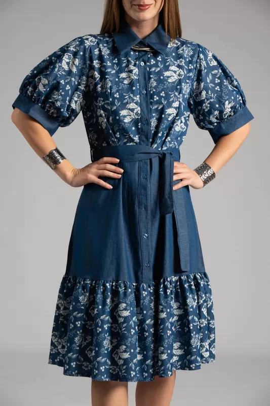 Dress Floral Short Sleeve