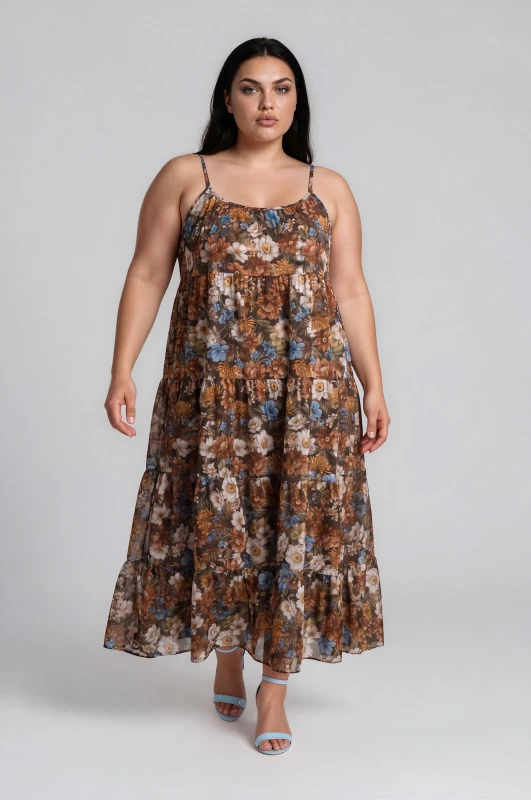 Dress Floral Strapless 